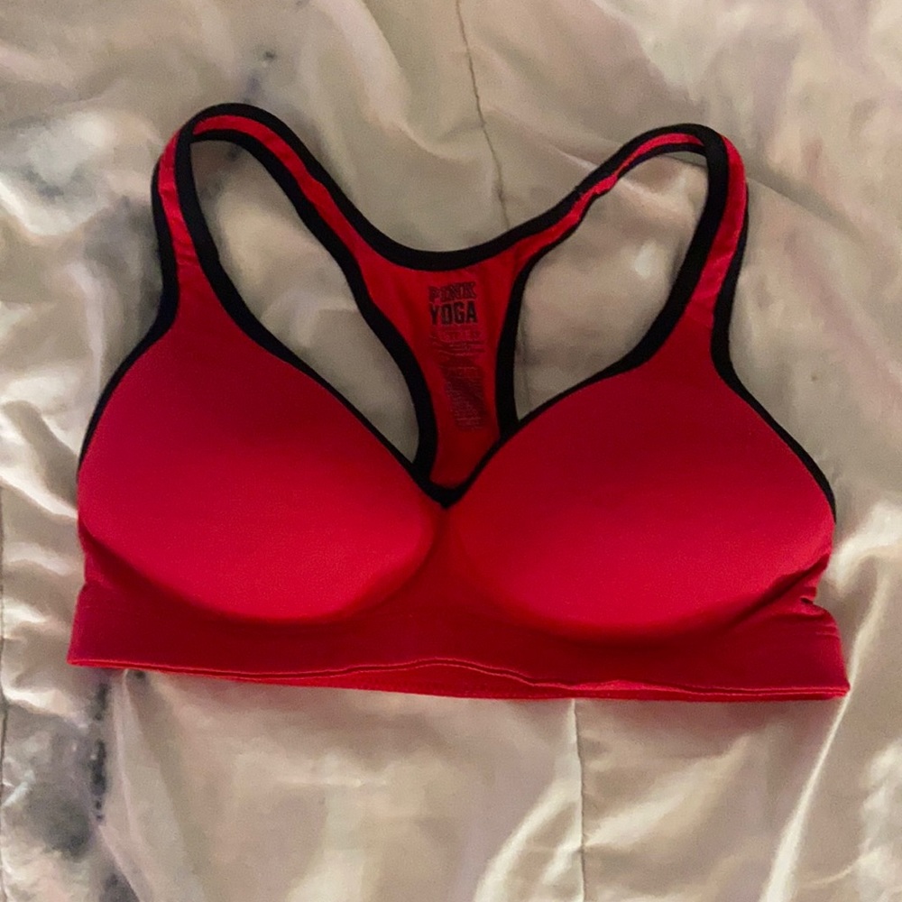 PINK hot pink sports bra